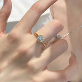 Simple Round Cut Golden Tone Ring
