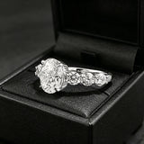 2CT D Color Moissanite Sterling Silver Ring for Women | Elegant Everyday Statement Ring