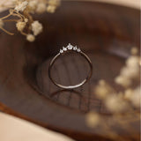 Simple Crown Design Sterling Silver Band