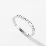 Geometric Wave Design Women's Band in Sterling Silver