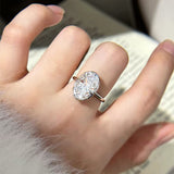 Luxury Design 6.0CT Oval Cut Sterling Silver Engagement Ring