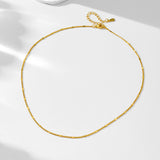 Minimalist Chain Necklace with Trendy Layering Design in Sterling Silver