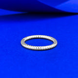 Sterling Silver Twisted Rope Band Ring with Vintage Texture