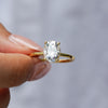 Timeless Oval Cut Sterling Silver Moissanite Engagement Ring