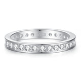 Stackable Minimalist Eternity Wedding Band in Sterling Silver
