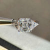 5Ct Asscher Cut Moissanite Engagement Ring in Sterling Silver