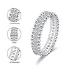Round Cut Paved Moissanite 18k Gold Plated Band