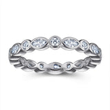 Marquise & Round Cut Full Eternity Wedding Band