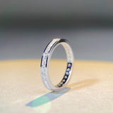 Stackable Minimalist Eternity Wedding Band in Sterling Silver