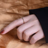 Simple Mutil-color Sterling Silver Wedding Band
