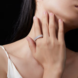 “Eternal Rainbow” Full Eternity Band in 18K Gold Plated 925 Sterling Silver