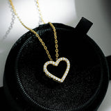 Classic Heart-Shaped Design 925 Sterling Silver Moissanite Necklace