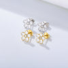 Cute Floral Sterling Silver Stud Earrings