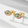 Evil Eye Sterling Silver Stud Earrings