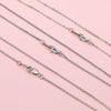 Simple Design Cross and Box Chain Sterling Silver Necklace