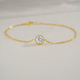 Moissanite Bubble Bracelet with 18K Gold Plated Finish
