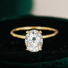 Timeless Oval Cut Sterling Silver Moissanite Engagement Ring