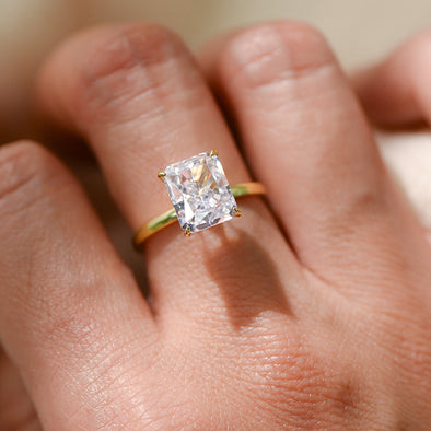 Stunning 4.0 CT Ice Cut Sterling SIiver Engagement Ring