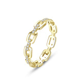 Chain Link Wedding Band in Sterling Silver