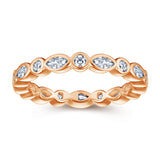 Marquise & Round Cut Full Eternity Wedding Band