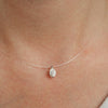 Mermaid Tears Design Pear Cut Moissanite Necklace