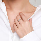 Unique Design Hollow Out Eternity Wedding Band