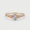 Vintage Natural Cordierite 14K Gold Plated Ring