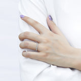 S925 Sterling Silver Wave Design Band with Modern Fashion Style