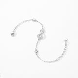 Infinity Love Micro Pave Bracelet in Sterling Silver