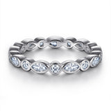 Marquise & Round Cut Full Eternity Wedding Band