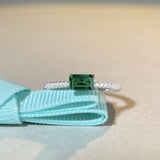 Stackable Emerald Cut Ring in Sterling Silver