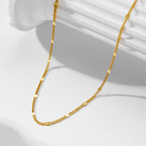 Minimalist Chain Necklace with Trendy Layering Design in Sterling Silver