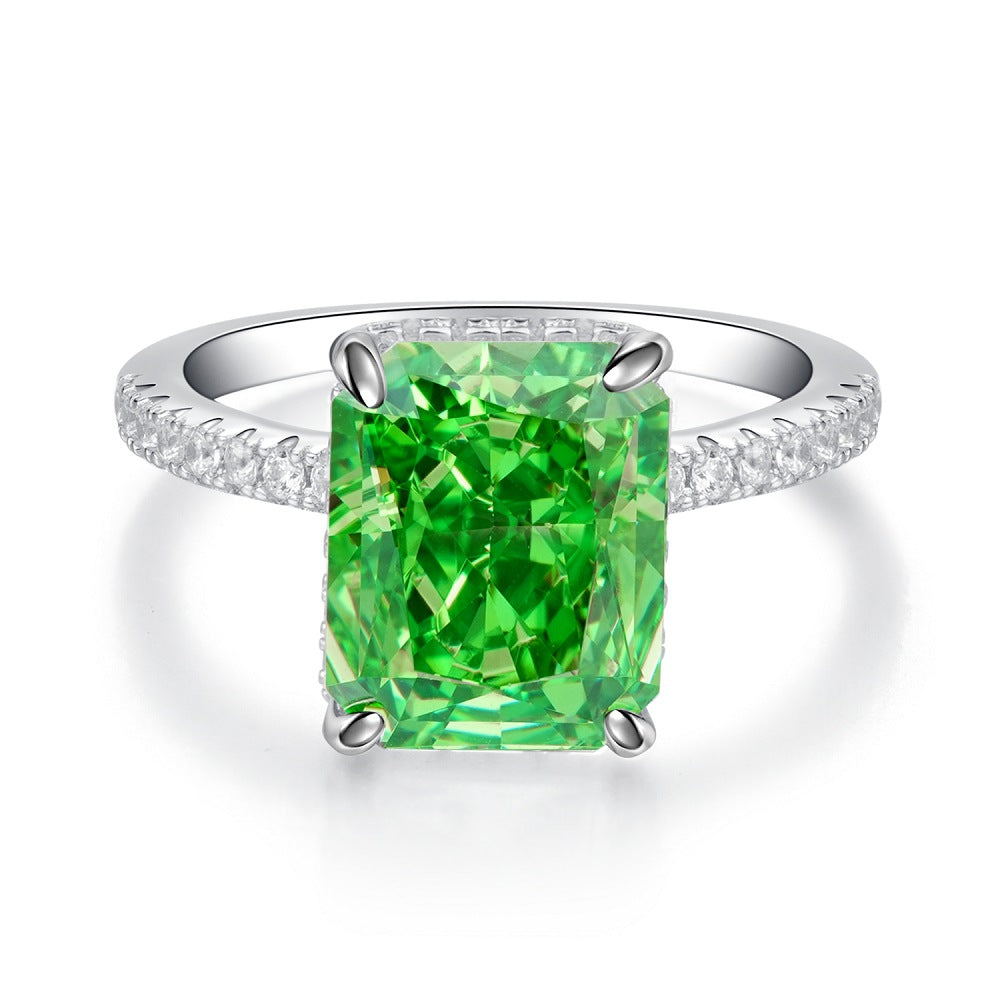 Green Collection Engagement Ring in Sterling Silver
