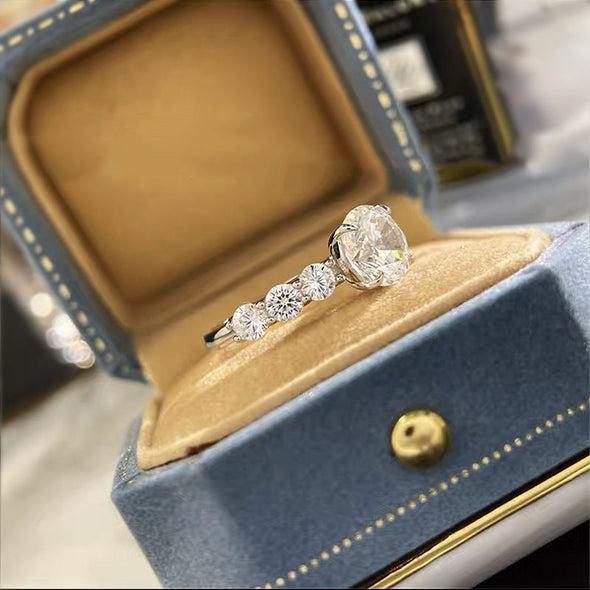 2.0ct Round Cut Wedding Ring in Sterling Silver