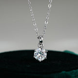 Timeless Design 6 Prong Moissanite Necklace