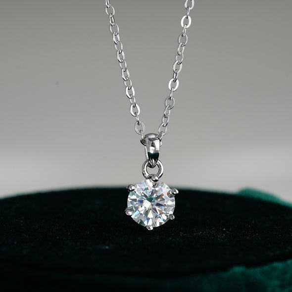 Timeless Deesign 6 Prong Moissanite Necklace