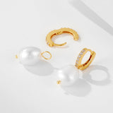 Irregular Baroque Natural Pearl Drop Earrings