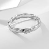 Twisted Design Band Ring in Sterling Silver