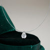 Mermaid Tears Design Pear Cut Moissanite Necklace