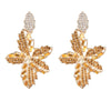 Maple Leaf Design Drop Earrings