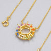 Special Sunflower Design Silver Necklace