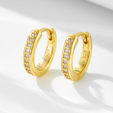 Classic Paved Sterling Silver Drop Earrings