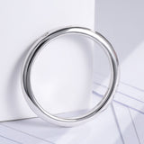 Classic Moissanite 18k White Gold Plated Band