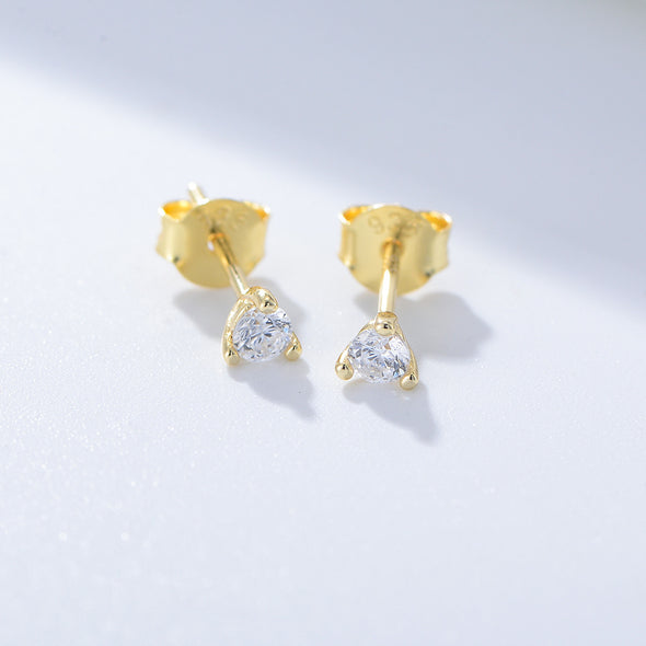 3 Prog Stud Earrings in Sterling Silver
