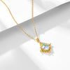 Luxury Pear Shape Topaz Pendant Neckalce