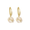 Luxury Opal Dangle Earrings In Golden Tone
