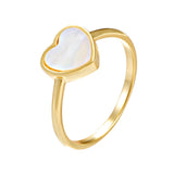 Sweet Shell Heart Shape Sterling Silver Ring