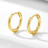 Minimalist Hoop Ear Cuff Earrings in Sterling Silver