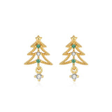 925 Sterling Silver Christmas Tree Earrings