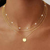 Vintage Layered Sterling Silver Necklace in Golden Color